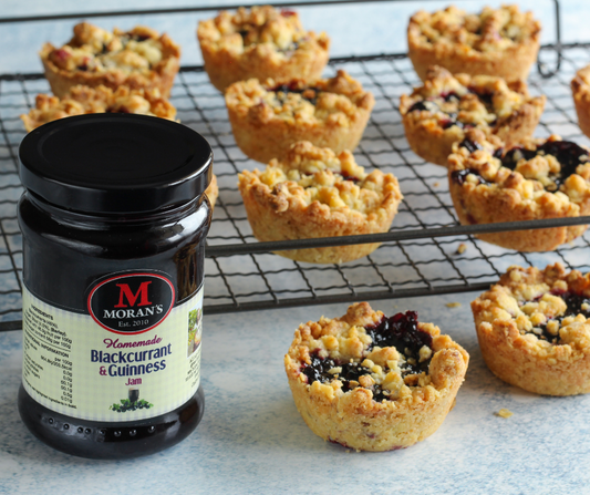 Moran’s Blackcurrant & Guinness Crumble Tarts