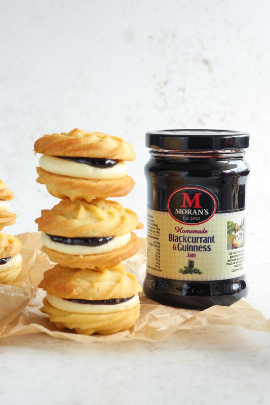 Blackcurrant & Guinness Jam Viennese Whirls