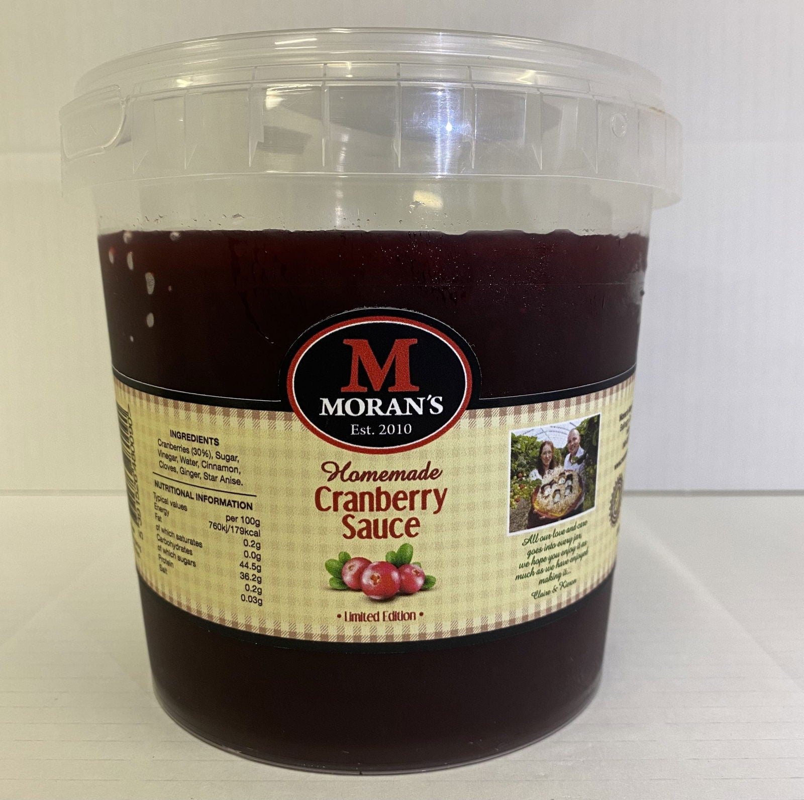 Cranberry Sauce Catering Size - Morans Mega Jam -