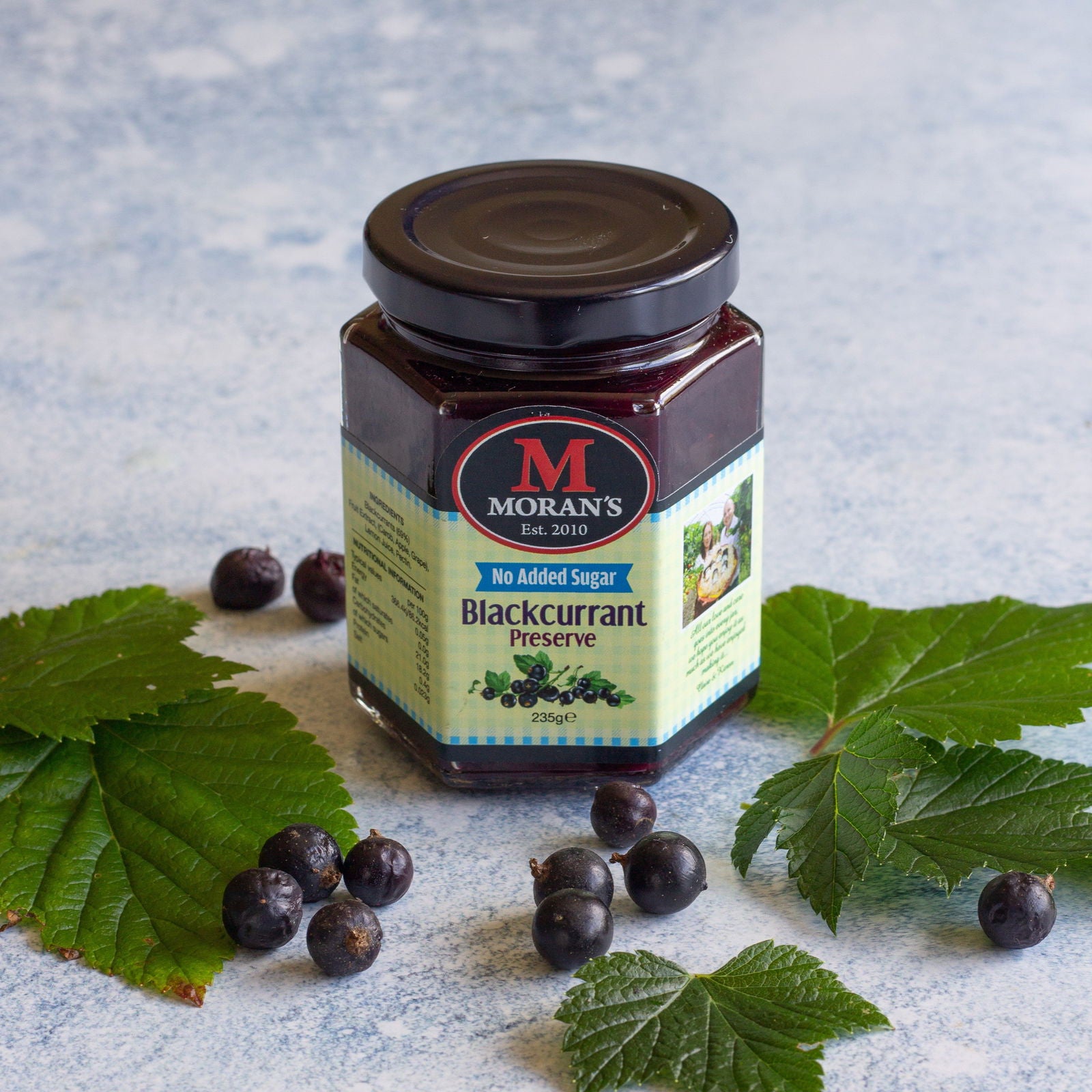 No Added Sugar Blackcurrant Preserve - Morans Mega Jam - simple