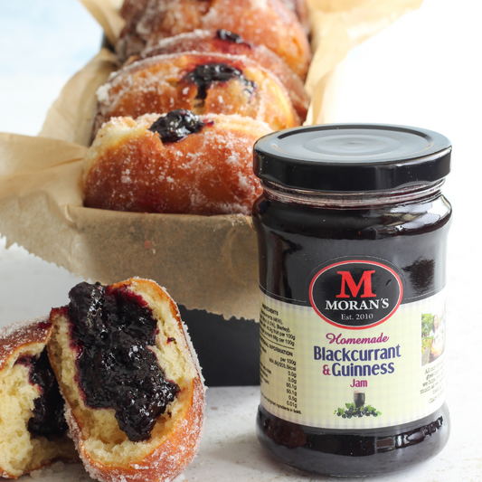 Blackcurrant &amp; Guinness Jam Doughnuts