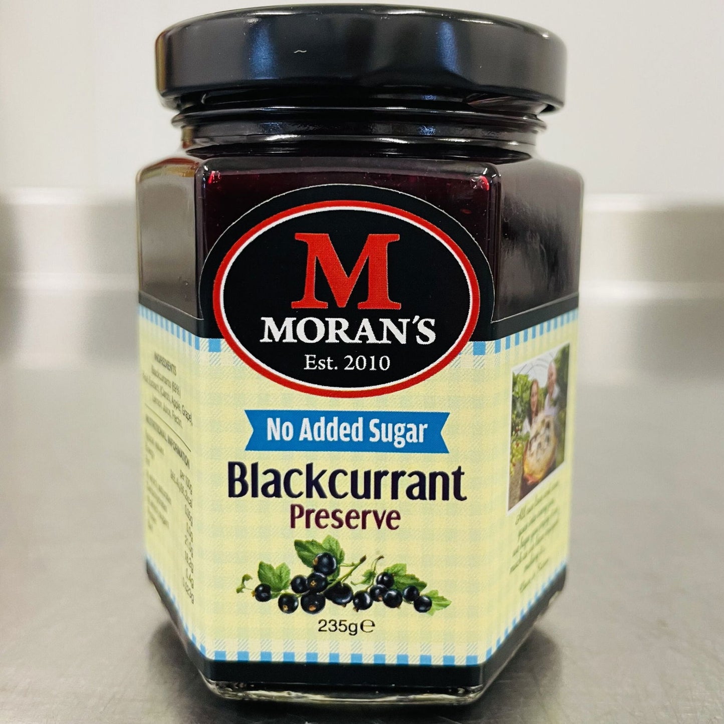 No Added Sugar Blackcurrant Preserve - Morans Mega Jam - 