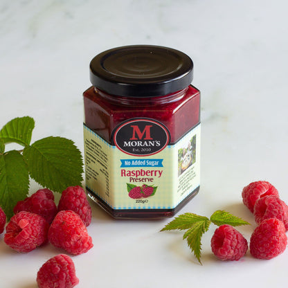 No Added Sugar Raspberry Preserve - Morans Mega Jam - simple