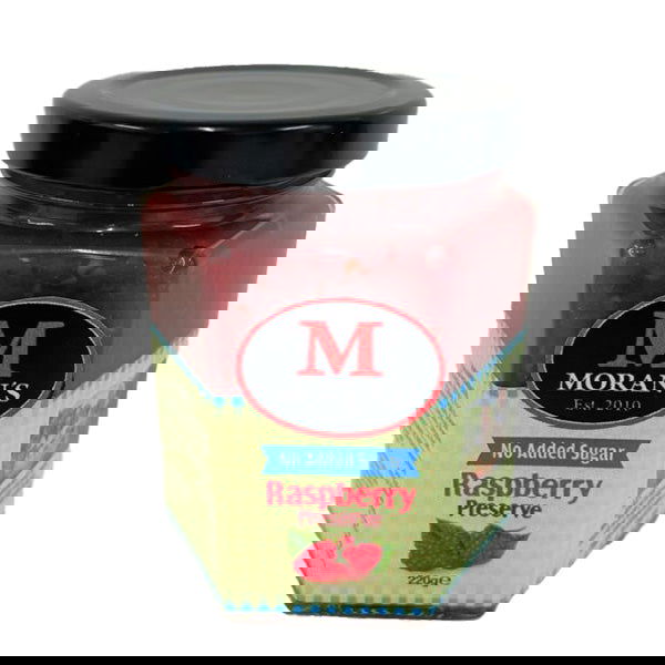 No Added Sugar Raspberry Preserve - Morans Mega Jam - 
