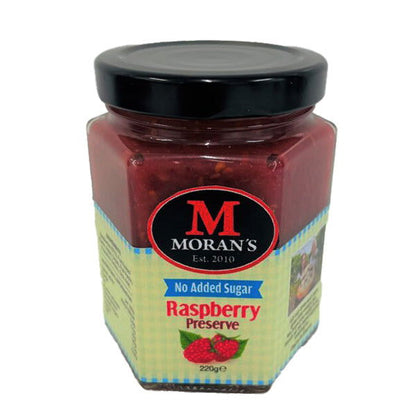 No Added Sugar Raspberry Preserve - Morans Mega Jam - 