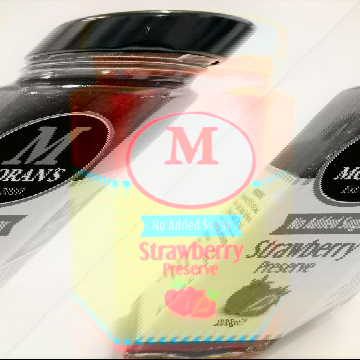 No Added Sugar Strawberry Preserve - Morans Mega Jam - 